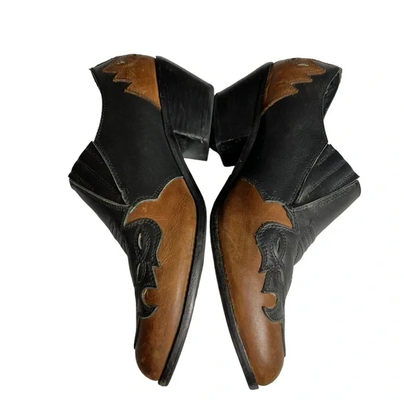 Jeffrey Campbell Colt Western Cowboy Ankle Boot Bootie Size 9 M Leather Black - Picture 5 of 14